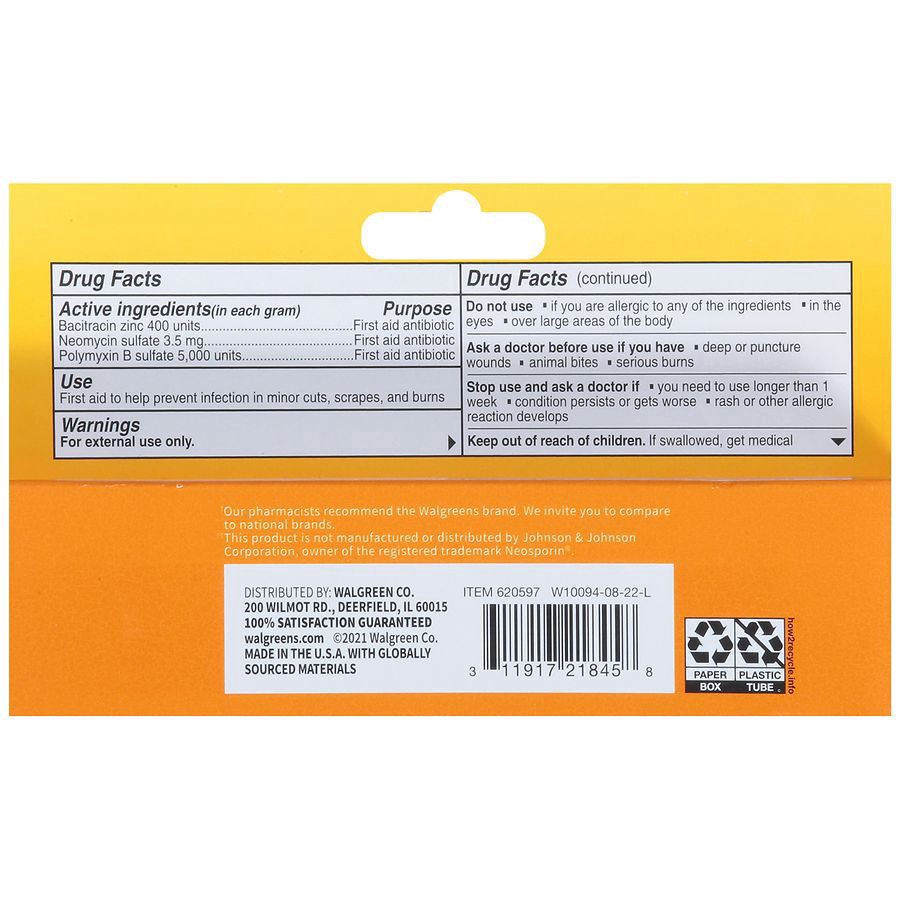 slide 2 of 5, Walgreens Triple Antibiotic Ointment, 2 oz