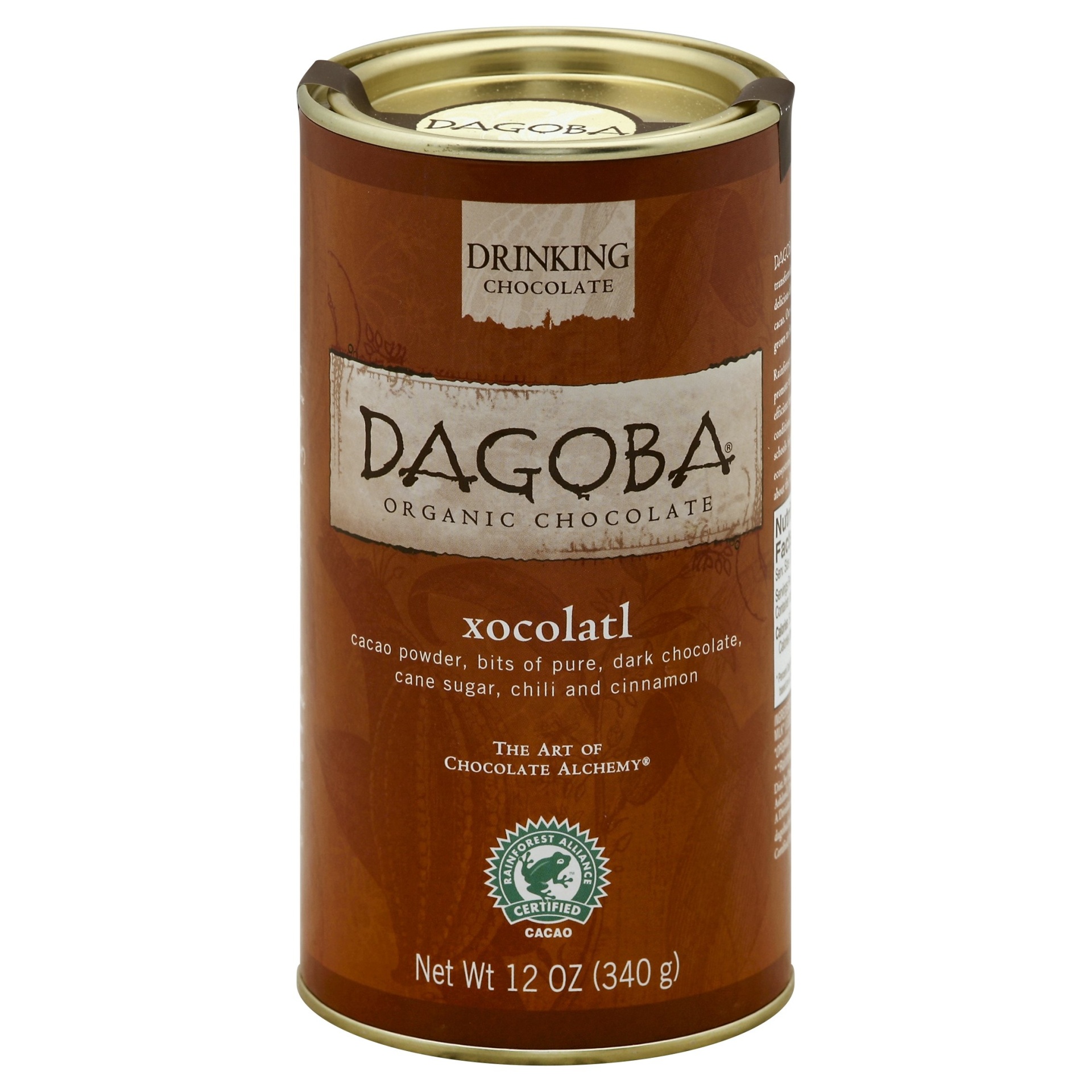 slide 1 of 1, DAGOBA Organic Xocolatl Drinking Chocolate, 12 oz