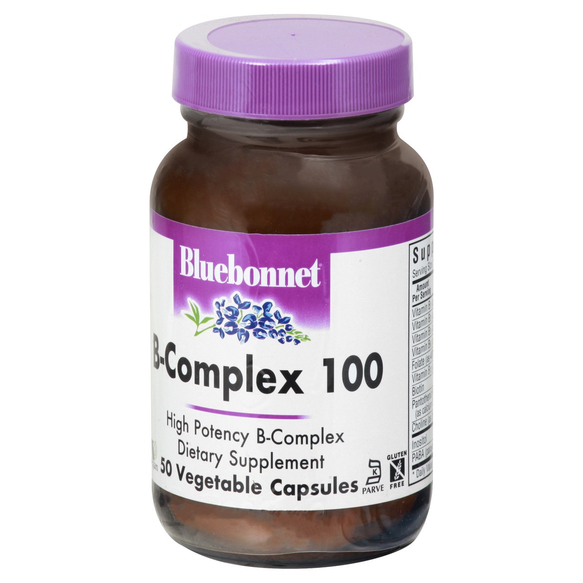 slide 3 of 9, Bluebonnet Nutrition Vegetable Capsules B-Complex 100 50 ea, 50 ct