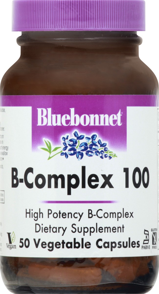 slide 5 of 9, Bluebonnet Nutrition Vegetable Capsules B-Complex 100 50 ea, 50 ct