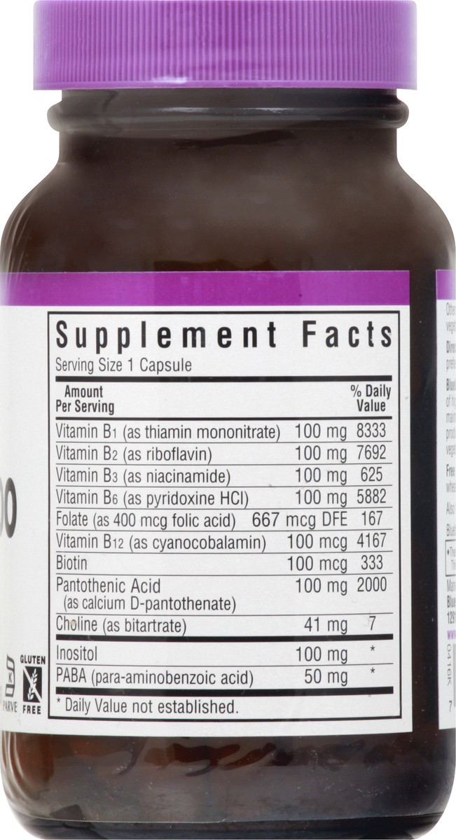 slide 6 of 9, Bluebonnet Nutrition Vegetable Capsules B-Complex 100 50 ea, 50 ct
