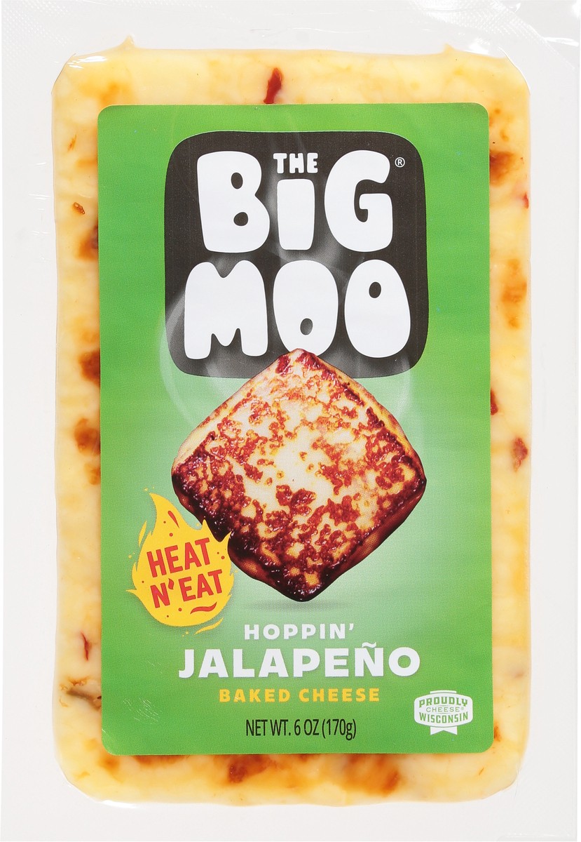 slide 8 of 13, The Big Moo Hoppin Jalapeno Baked Cheese 6 oz, 6 oz