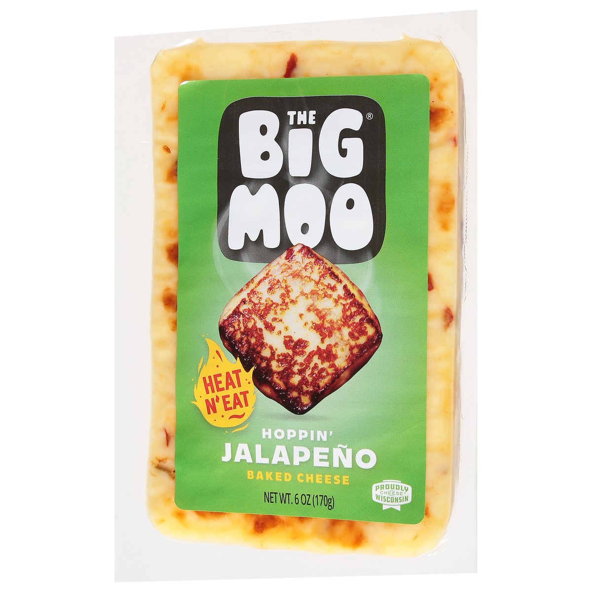slide 7 of 13, The Big Moo Hoppin Jalapeno Baked Cheese 6 oz, 6 oz