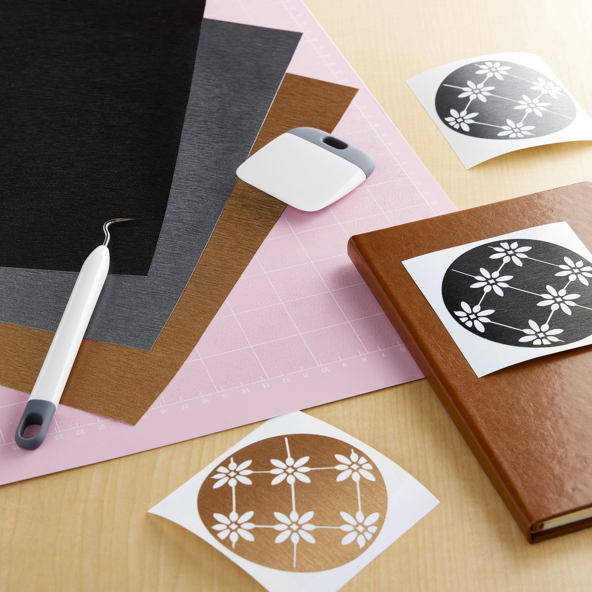 slide 2 of 3, Cricut Premium Vinyl Sampler Classics True Brushed, 12 in x 24 in