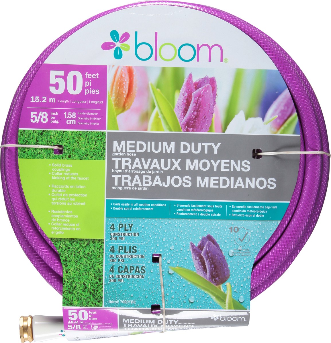 slide 8 of 11, Bloom 50 Feet Medium Duty Garden Hose 1 ea, 1 ct