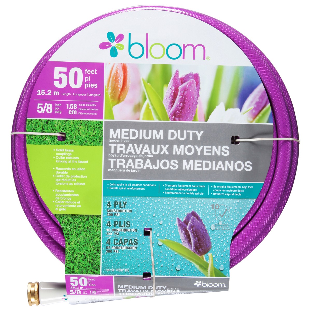 slide 3 of 11, Bloom 50 Feet Medium Duty Garden Hose 1 ea, 1 ct