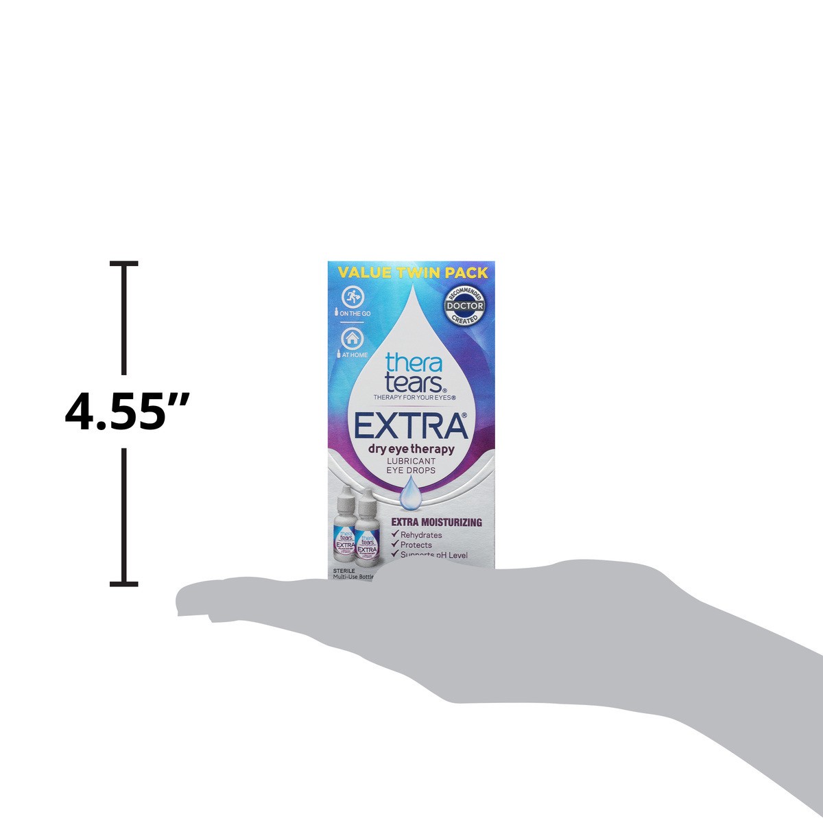 slide 7 of 16, TheraTears Extra Value Twin Pack Dry Eye Therapy Lubricant Eye Drops 2 - 0.5 fl oz Bottles, 2 ct