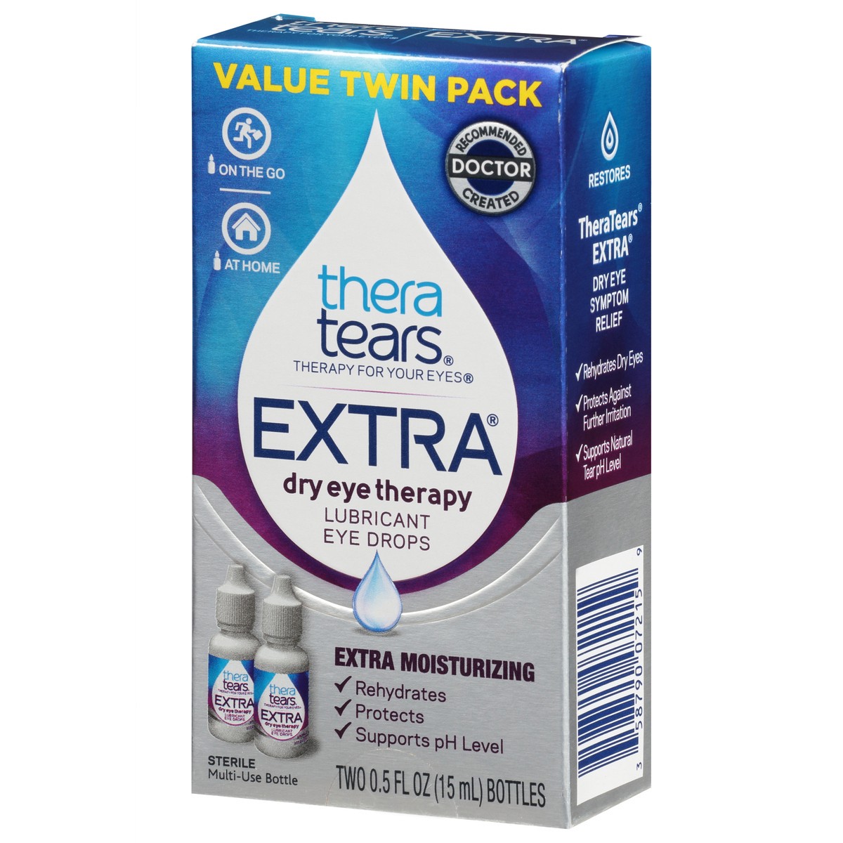 slide 14 of 16, TheraTears Extra Value Twin Pack Dry Eye Therapy Lubricant Eye Drops 2 - 0.5 fl oz Bottles, 2 ct