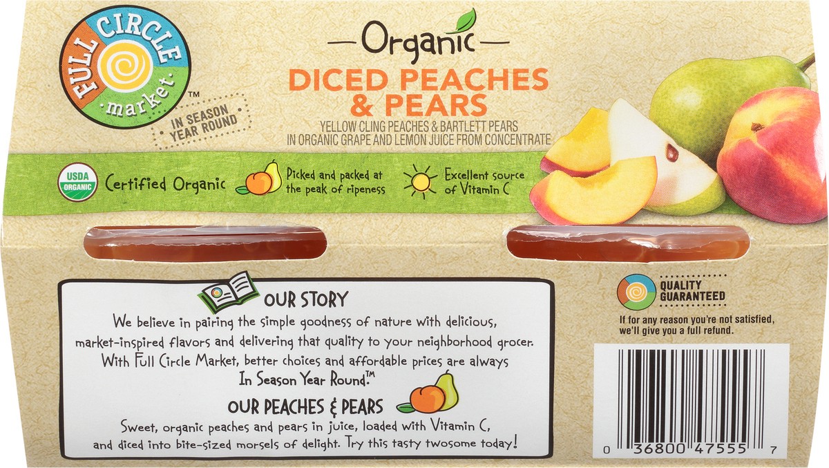 slide 7 of 9, Full Circle Market Organic Diced Peaches & Pears 4 ea, 4 ct