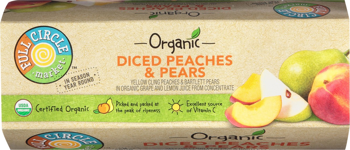 slide 6 of 9, Full Circle Market Organic Diced Peaches & Pears 4 ea, 4 ct