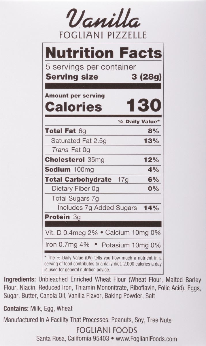 slide 2 of 9, Fogliani Foods Van Pizzelle, 5 oz