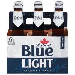 Labatt Blue Light Canadian Pilsner Beer 6 - 11.5 fl oz Bottles