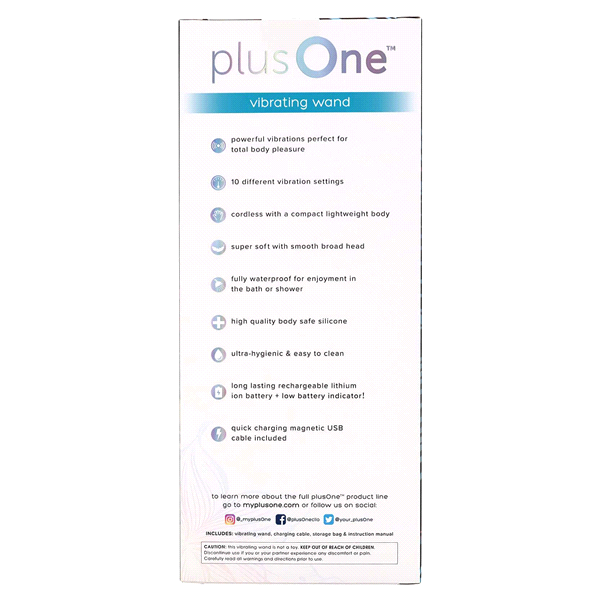 slide 12 of 25, plusOne Vibrating Wand 1 ea, 1 ct