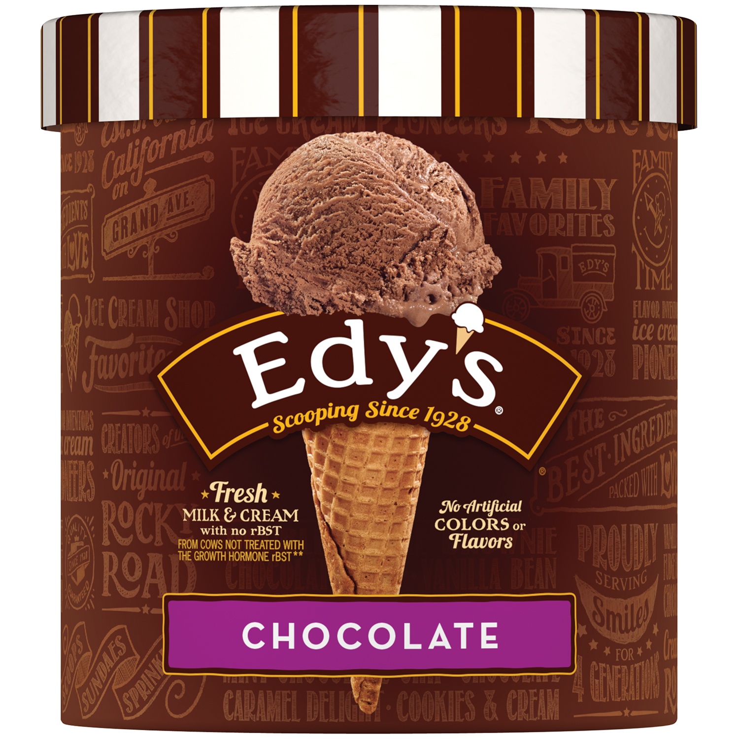 slide 1 of 1, Edy's/Dreyer's Grand Chocolate Ice Cream, 14 fl oz