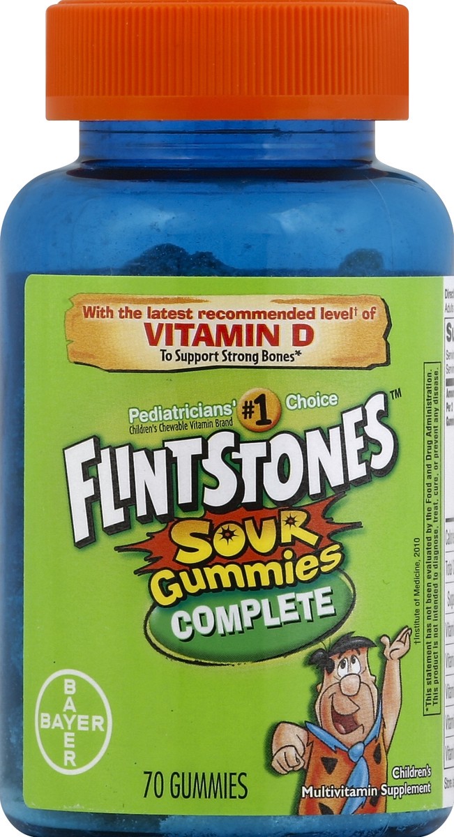 slide 3 of 4, Flintstones Sour Gummies Complete Vitamins, 70 ct