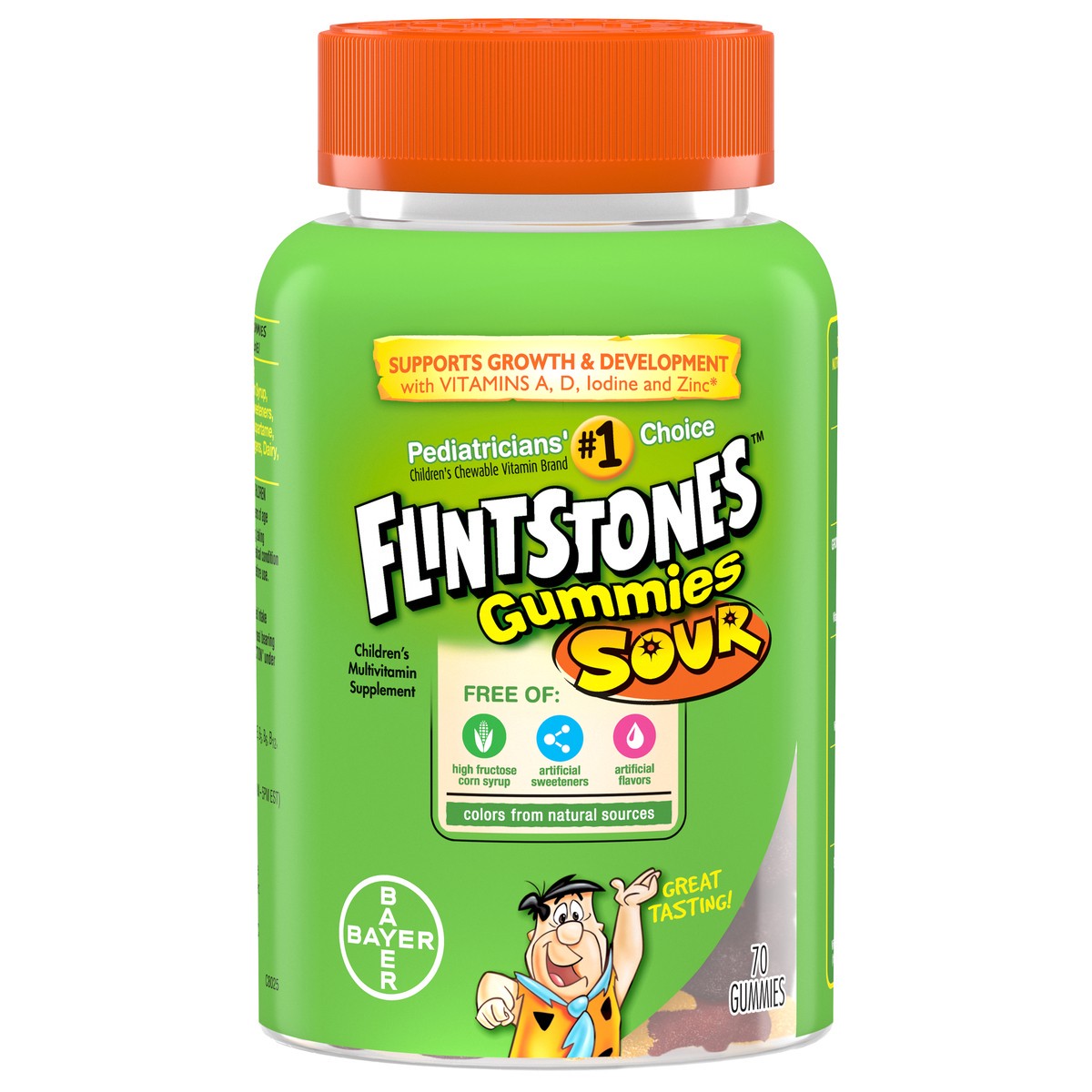 slide 1 of 4, Flintstones Sour Gummies Complete Vitamins, 70 ct