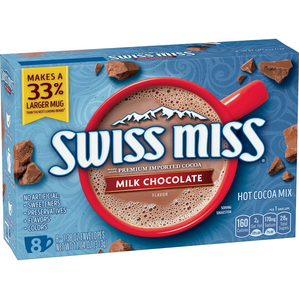 slide 2 of 2, Swiss Miss Milk Chocolate Hot Cocoa Mix, 8 ct; 1.38 oz