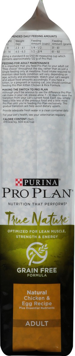 slide 4 of 6, Pro Plan Purina Pro Plan Grain Free, High Protein, Natural Dry Cat Food, Chicken & Egg Formula, 6 lb