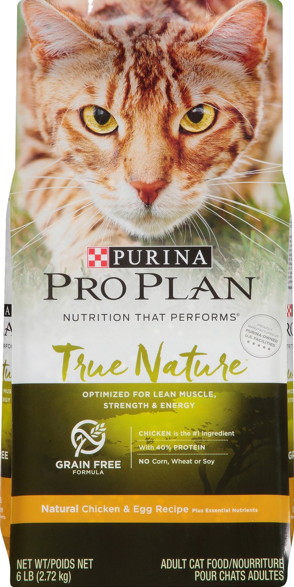 slide 2 of 6, Pro Plan Purina Pro Plan Grain Free, High Protein, Natural Dry Cat Food, Chicken & Egg Formula, 6 lb