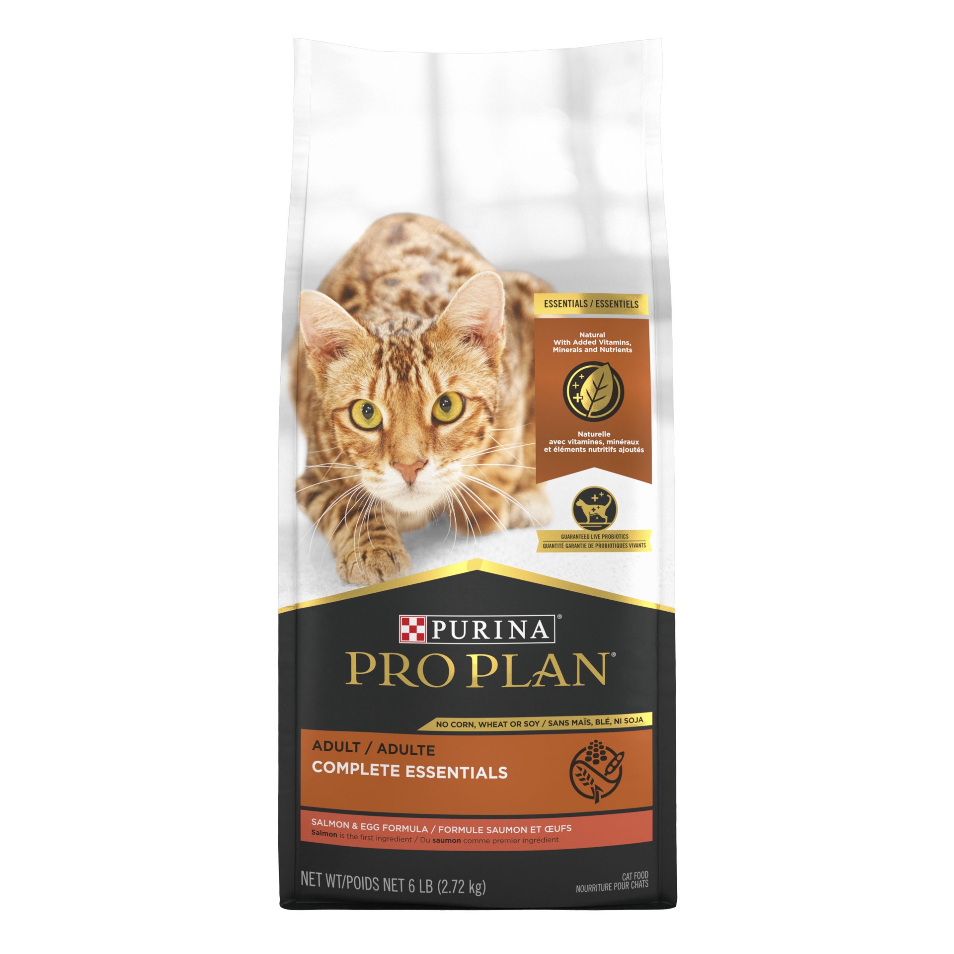 slide 1 of 6, Pro Plan Purina Pro Plan Grain Free, High Protein, Natural Dry Cat Food, Chicken & Egg Formula, 6 lb