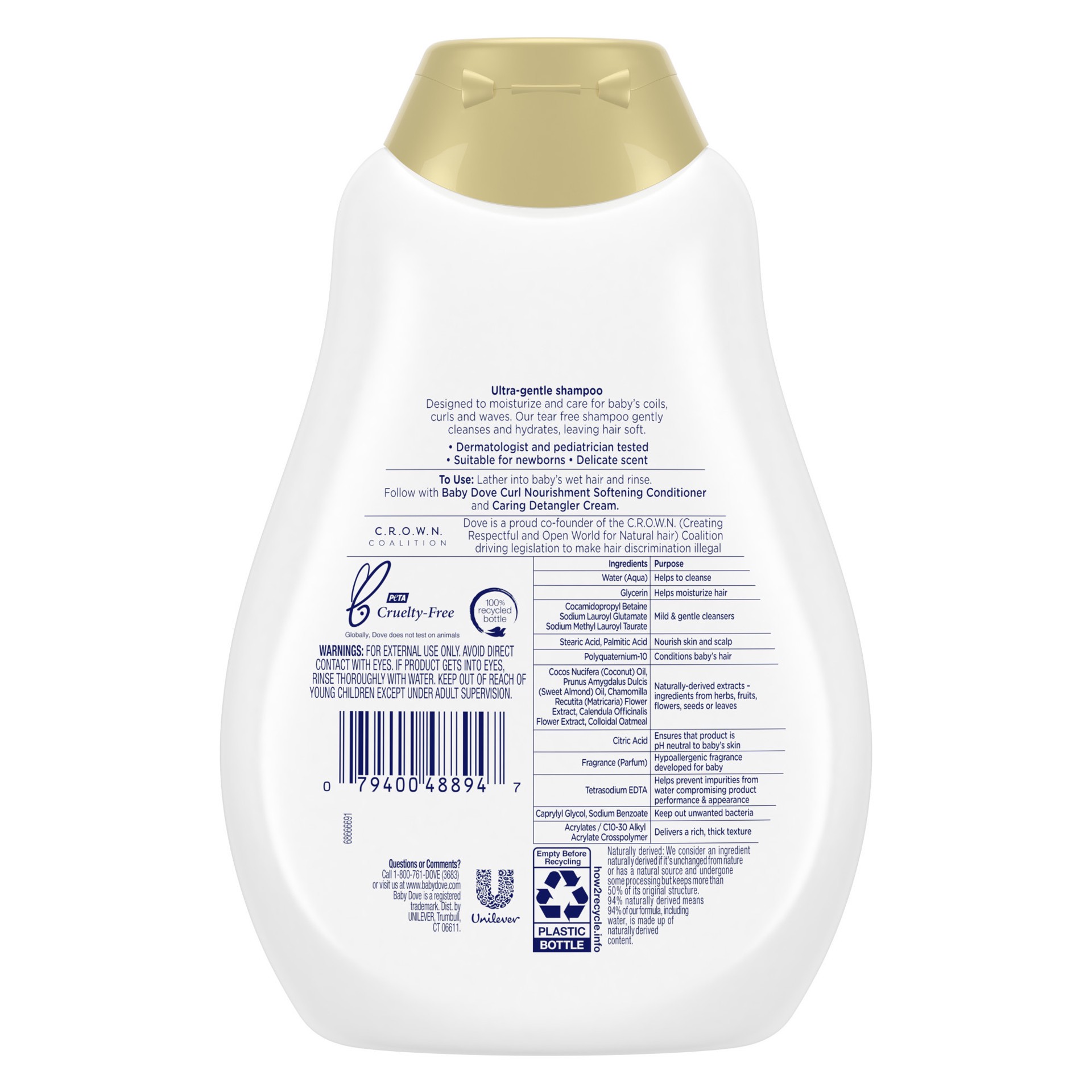 slide 4 of 4, Baby Dove Textured Hair Care Baby Shampoo Curl Nourishment, 13 oz, 13 fl oz