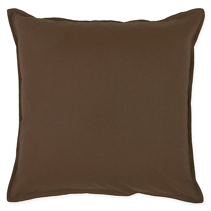 slide 1 of 3, Rizzy Home Flanged Square Indoor/Outdoor Throw Pillow - Brown, 1 ct