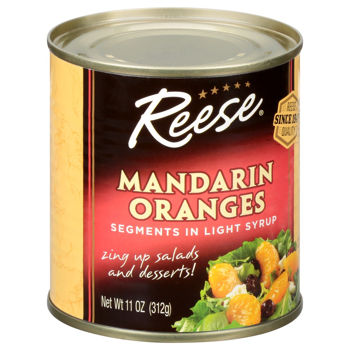 slide 2 of 10, Reese Mandarin Oranges Segments In Light Syrup, 11 oz