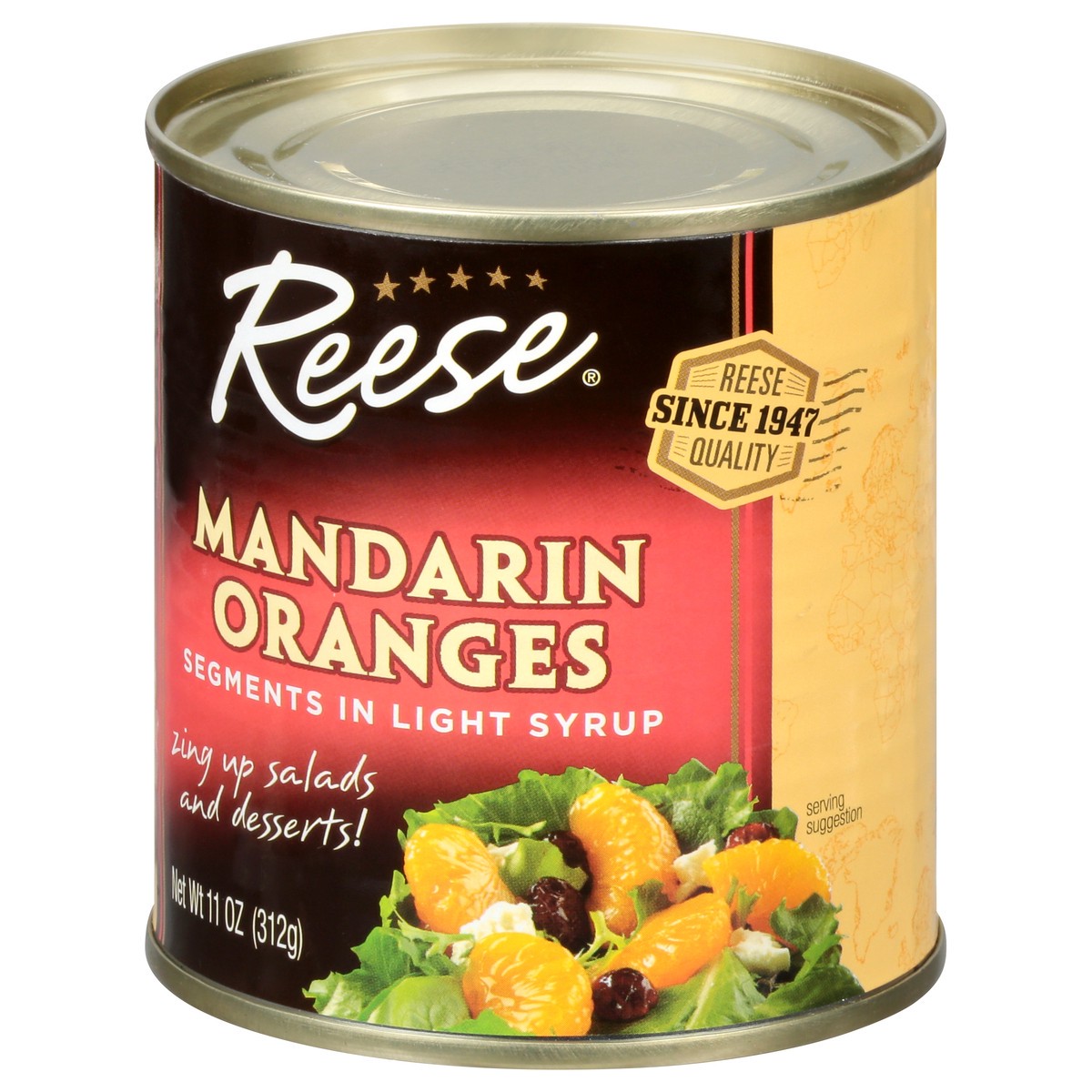 slide 3 of 10, Reese Mandarin Oranges Segments In Light Syrup, 11 oz