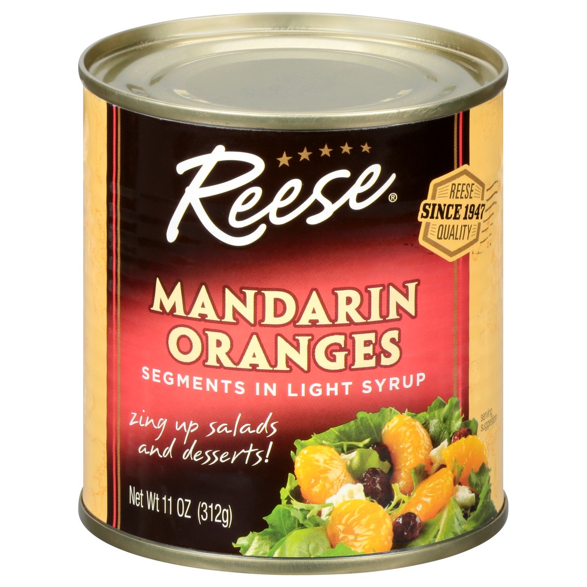 slide 1 of 10, Reese Mandarin Oranges Segments In Light Syrup, 11 oz