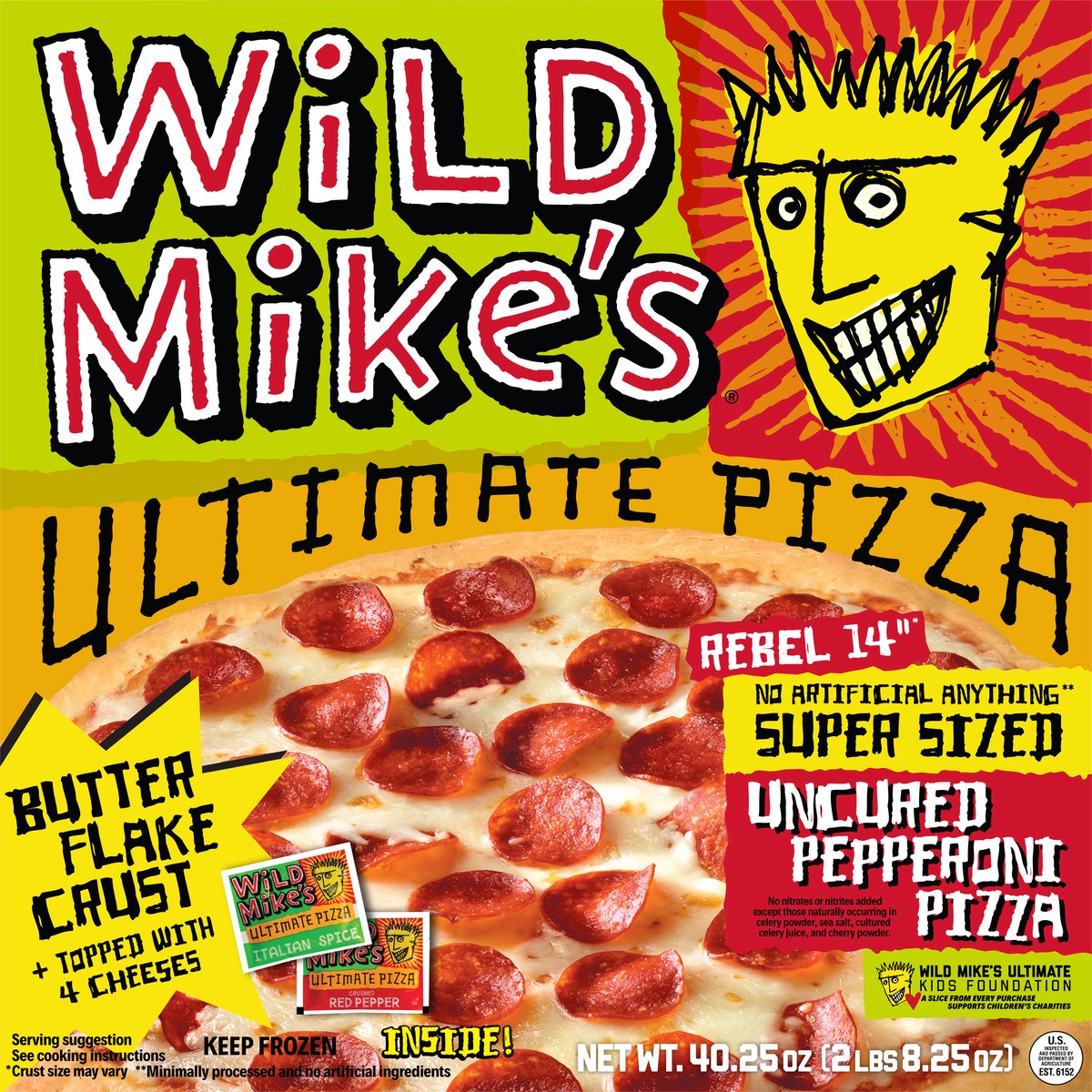 slide 12 of 14, Wild Mike's Super Size Pepperoni Pizza, 40.25 oz