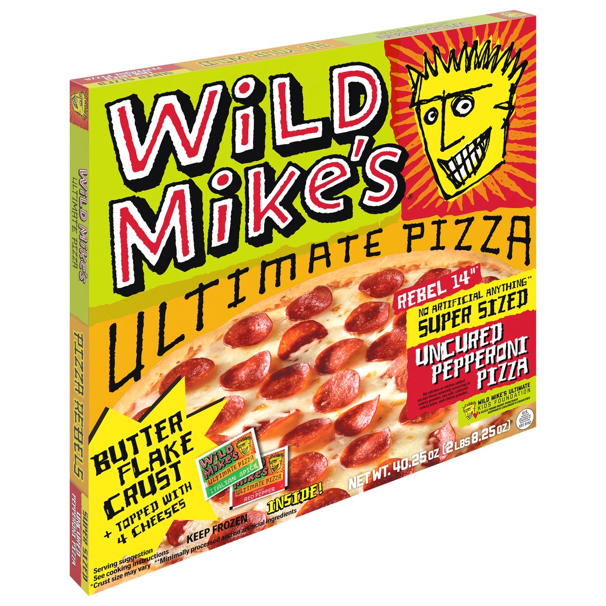 slide 7 of 14, Wild Mike's Super Size Pepperoni Pizza, 40.25 oz