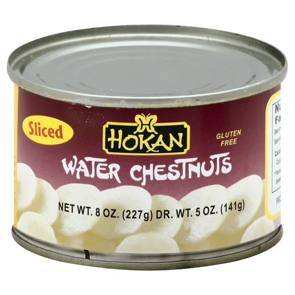 slide 1 of 1, Hokan Sliced Water Chestnuts, 8 oz