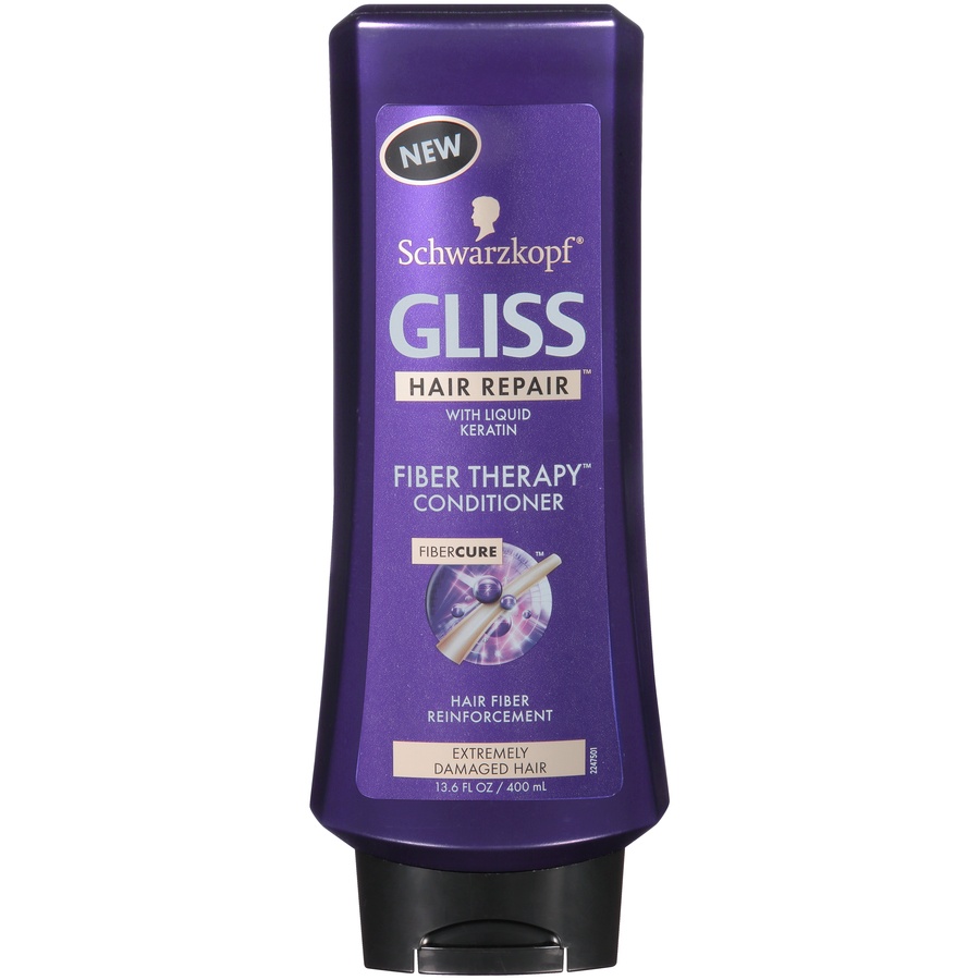 slide 1 of 6, Gliss Schwarzkopf Gliss Hair Repair Fiber Therapy Extremely Damaged Hair Conditioner, 13.6 fl oz