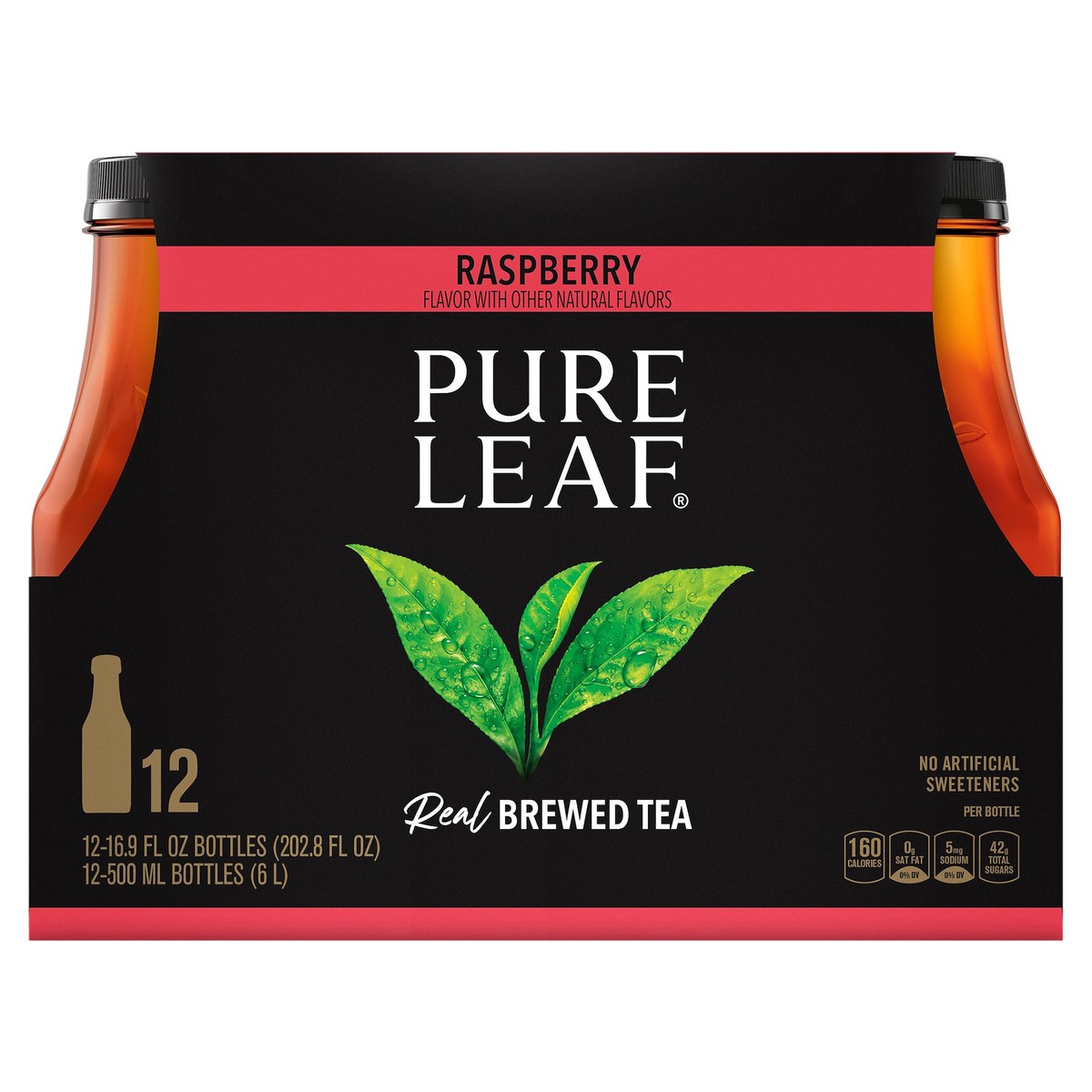 slide 5 of 5, Pure Leaf Raspberry Iced Tea, 12 ct; 16.9 fl oz