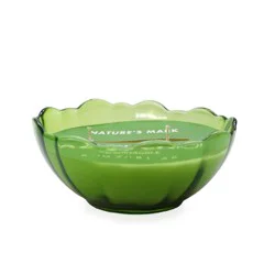 Nature's Mark Glass Bowl Candle - Green