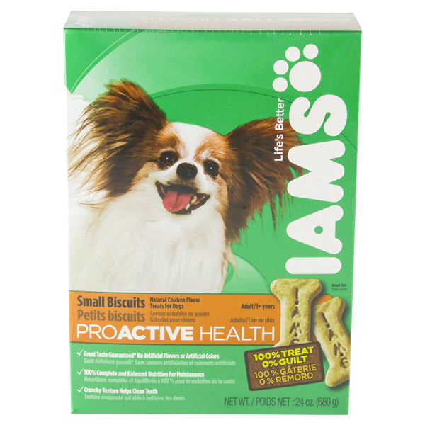 slide 1 of 1, IAMS ProActive Health Adult Dog Small Biscuits, 24 oz