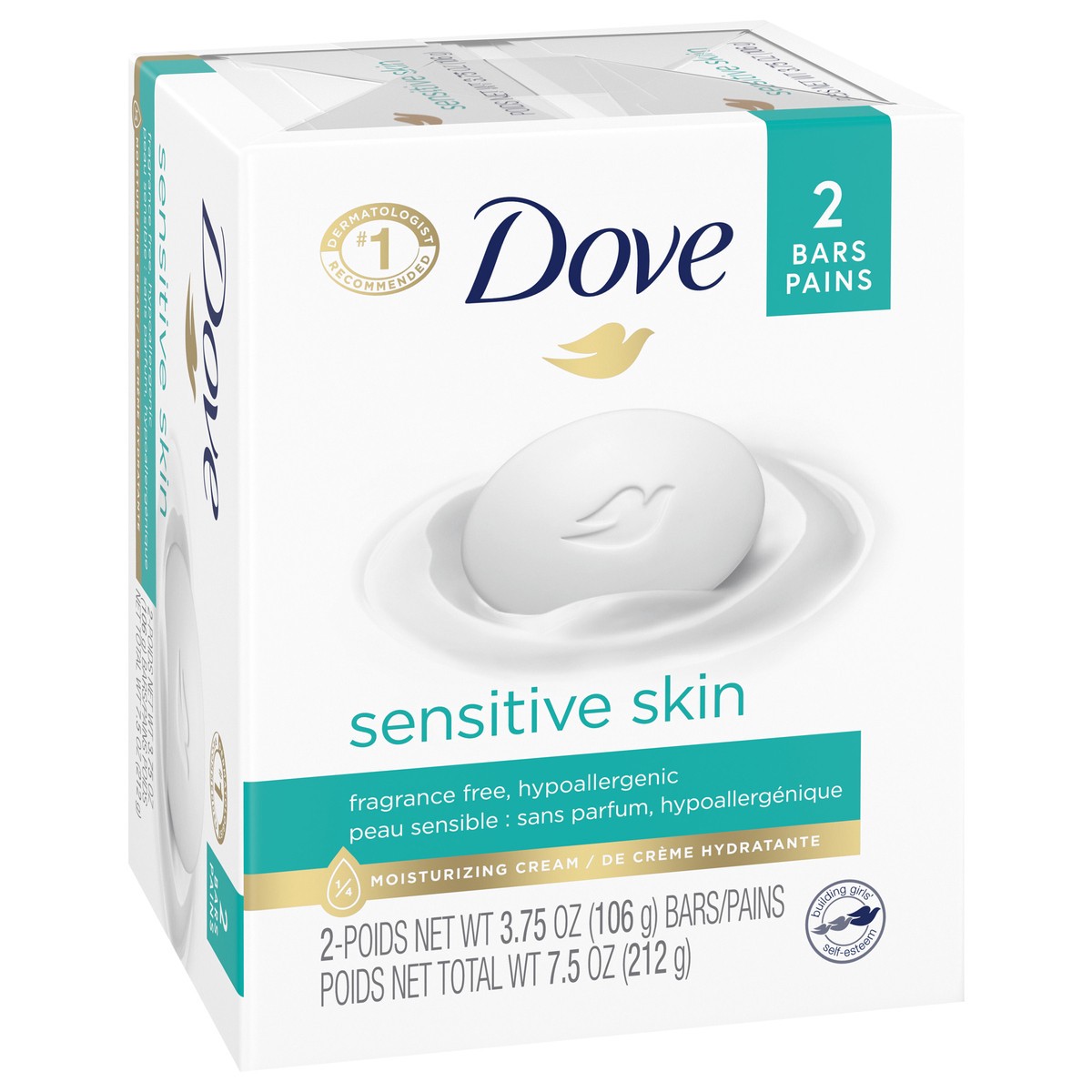 slide 3 of 7, Dove Bc Sensitive Skin Beauty Bar, 2 ct