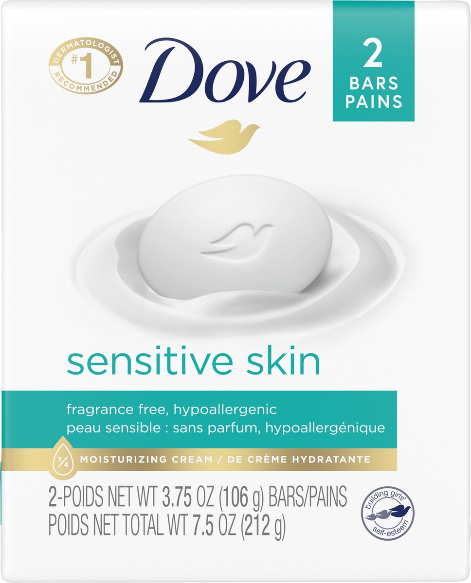 slide 4 of 7, Dove Bc Sensitive Skin Beauty Bar, 2 ct