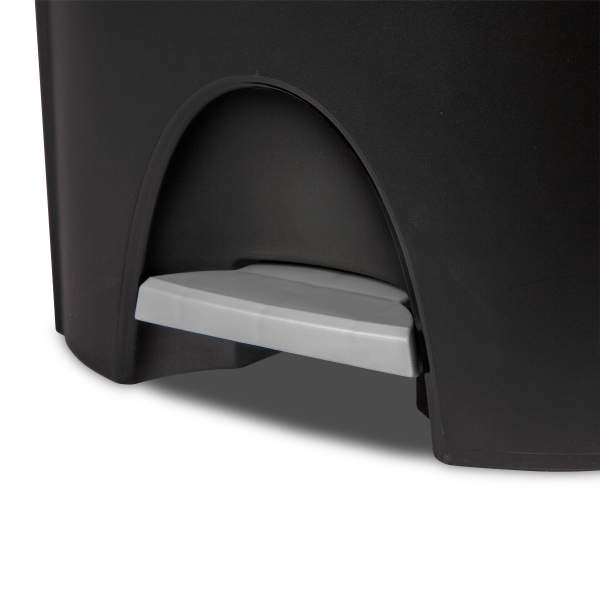 slide 13 of 17, SteriliteStep-On Wastebasket, Black, 6.6 gal