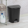 slide 10 of 17, SteriliteStep-On Wastebasket, Black, 6.6 gal