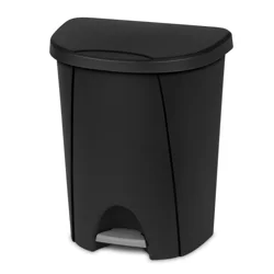 SteriliteStep-On Wastebasket, Black