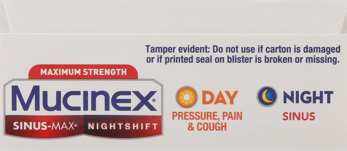 slide 9 of 9, Mucinex Maximum Strength Nightshift Sinus-Max 40 Caplets, 40 ct