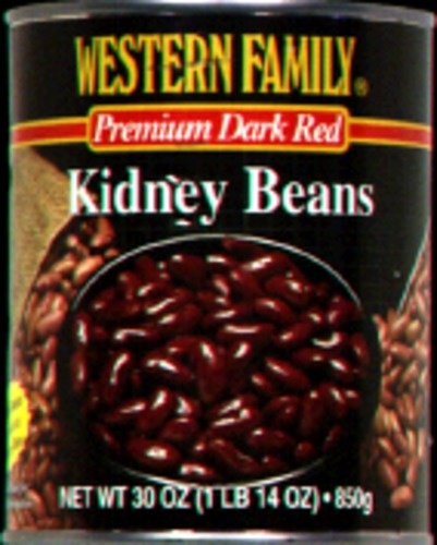 slide 1 of 1, Western Family Dark Red Kidney Beans, 30 oz