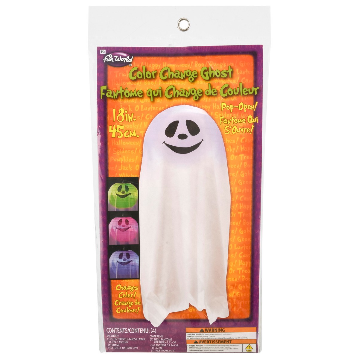 slide 1 of 9, Fun World 18 Inch Color Change Ghost 4 Each, 1 ct