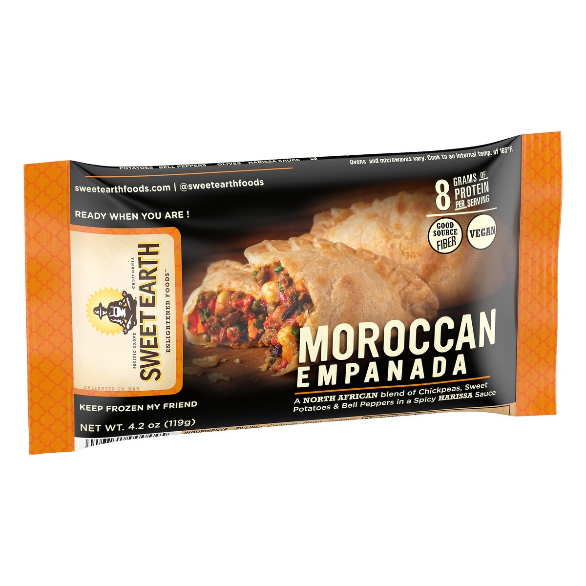 slide 4 of 12, Sweet Earth Morrocan Empanada 4.2 oz, 4.2 oz