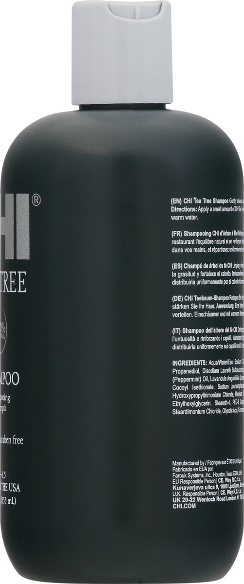 slide 12 of 12, Chi Tea Tree Sulfate & Paraben Free Shampoo, 12 fl oz