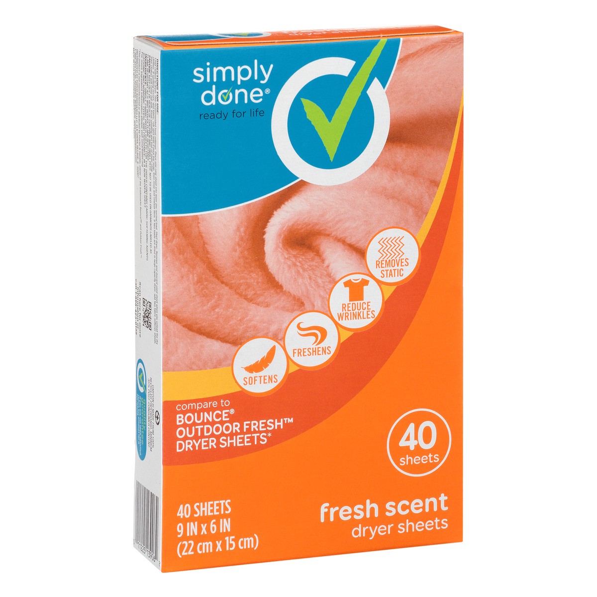 slide 6 of 17, Simply Done Fresh Scent Dryer Sheets 40 40 ea Box, 40 ct