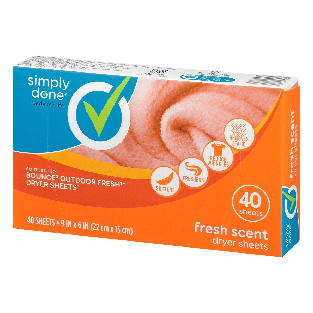 slide 7 of 17, Simply Done Fresh Scent Dryer Sheets 40 40 ea Box, 40 ct