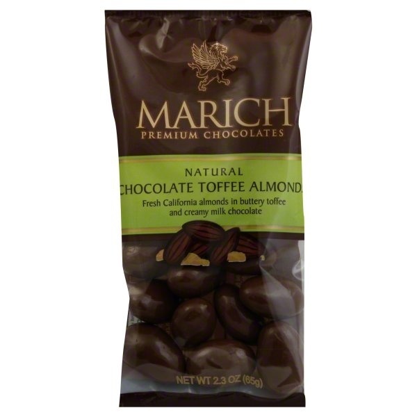 slide 1 of 1, MARICH Chocolate Toffee Almonds, 2 oz