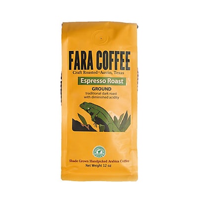 slide 1 of 1, Fara Coffee Espresso Roast Ground Coffee, 12 oz
